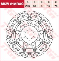 TRW RACING Bremsscheibe schwimmend MSW212RAC