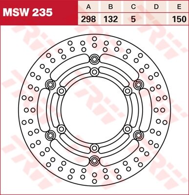 TRW Bremsscheibe schwimmend MSW235