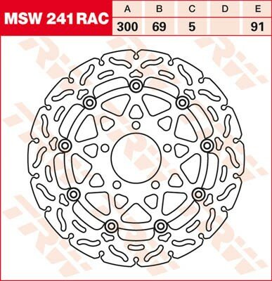 TRW Bremsscheibe  MSW241RAC