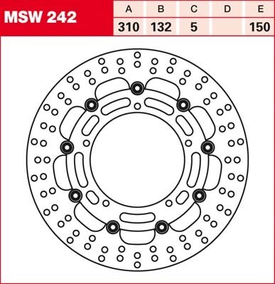TRW Bremsscheibe schwimmend MSW242 MSW242