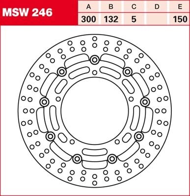 TRW Bremsscheibe schwimmend MSW246