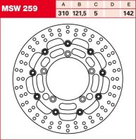 TRW Bremsscheibe schwimmend MSW259