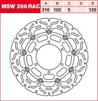 TRW RACING Bremsscheibe schwimmend MSW266RAC