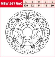 TRW RACING Bremsscheibe schwimmend MSW267RAC