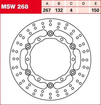 TRW Bremsscheibe schwimmend MSW268