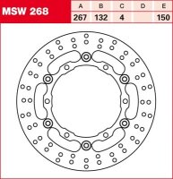 TRW Bremsscheibe schwimmend MSW268