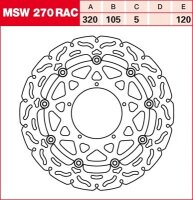 TRW RACING Bremsscheibe schwimmend MSW270RAC