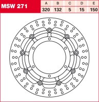 TRW Bremsscheibe schwimmend MSW271