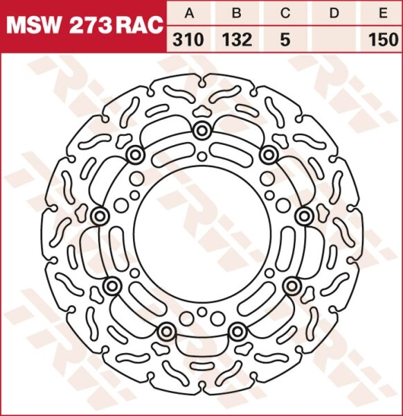 TRW RACING Bremsscheibe schwimmend MSW273RAC