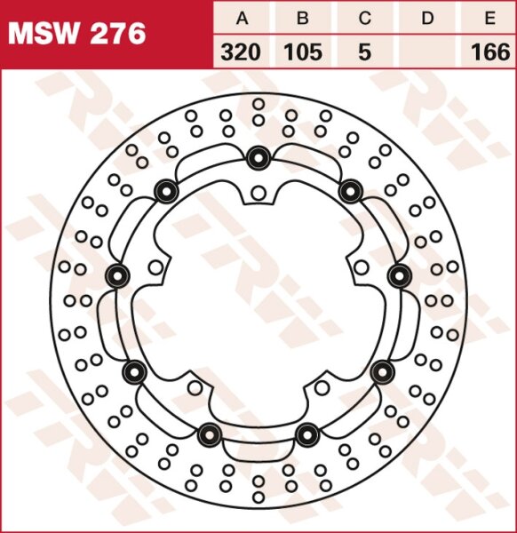 TRW Bremsscheibe schwimmend MSW276