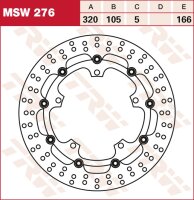 TRW Bremsscheibe schwimmend MSW276