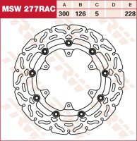 TRW RACING Bremsscheibe schwimmend MSW277RAC