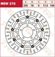 TRW Bremsscheibe schwimmend MSW278