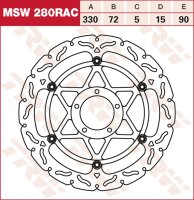 TRW RACING Bremsscheibe schwimmend MSW280RAC