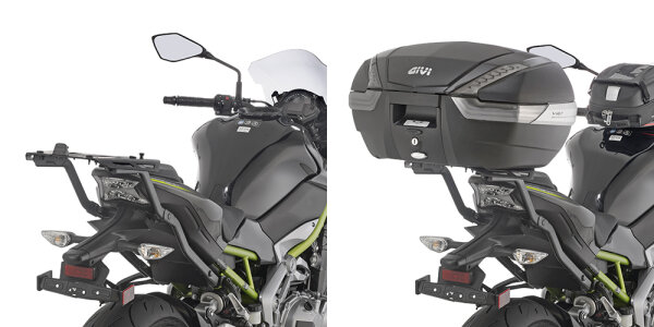 GIVI Topcase Träger für Monokey oder Monolock Koffer für Kawasaki Z 900 (17-24), 6 kg Zuladung