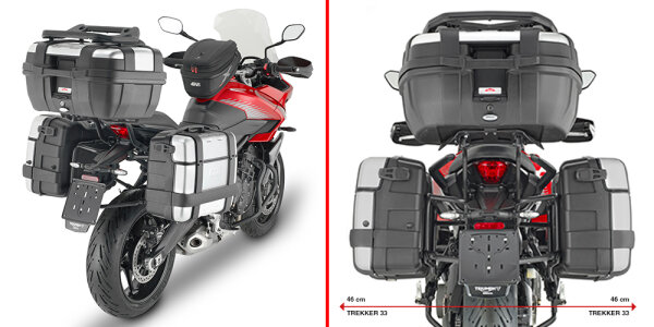 GIVI Seitenkoffer-Träger ONE-FIT Grundträger MONOKEY® f. Triumph Tiger Sport 660 (22-25), Sport 800 (25)