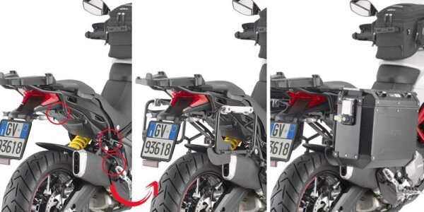 GIVI Seitenkoffer-Träger ONEFIT abnehmbar Monokey CAM für Ducati Multistrada ( s. unten )