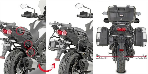 GIVI Seitenkoffer-Träger abnehmbar für Monokey, für Kawasaki Versys 1000 (19-24), Versys 1100 (25-26)