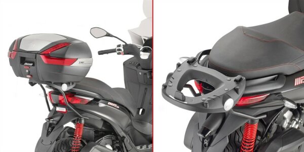 GIVI Topcase Träger für Monokey Koffer, mit M5 Platte f. MP3 Yourban 125-300 (11-18), MP3 300HPE (19-24)