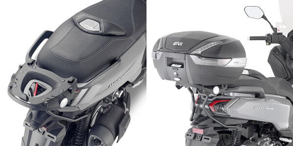 GIVI Topcase Träger für Monokey oder Monolock Koffer für SYM Maxsym 400 (21-25)