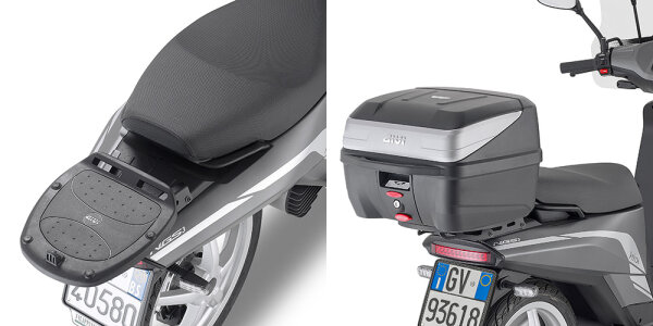 GIVI Topcase Träger für Monolock Koffer, ohne Platte für Askoll NGS1-NGS2-NGS3 (20-26)