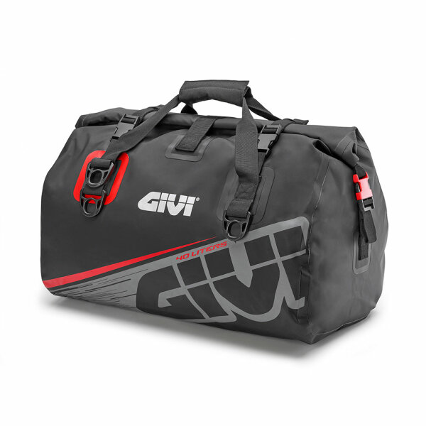 GIVI Easy-T Waterproof Gepäckrolle mit Tragegurt 40 L., grau/rot