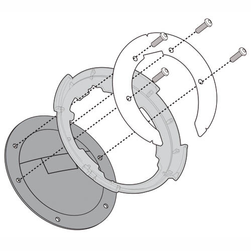 GIVI Tankbefestigung für TANKLOCK Tankrucksäcke für verschiedene Modelle (s. Verwendungsliste)