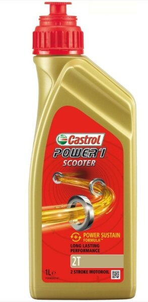 CASTROL Motoröl "Power1 Scooter 2T" 2-Takt, teilsynthetisch 1 l Flasche