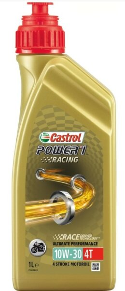 CASTROL Motoröl "Power1 Racing 4T" 10W-30, 4-Takt, HC-Synthese 1 l Flasche