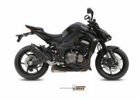 MIVV Suono Edelstahl schwarz Kawasaki Z 1000 14-20