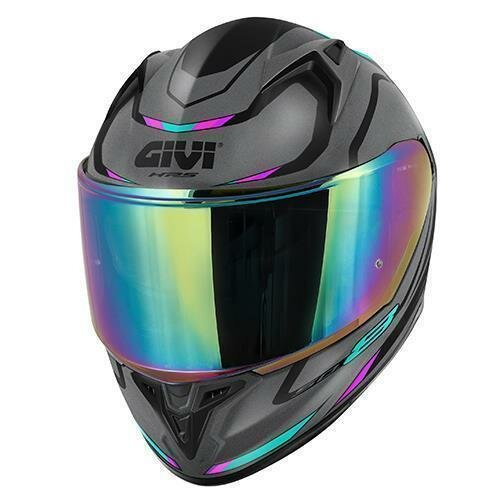 GIVI HPS 50.8 MACH1 - Integral-Helm matt-titanium/schwarz/pink - Gr. 56/S