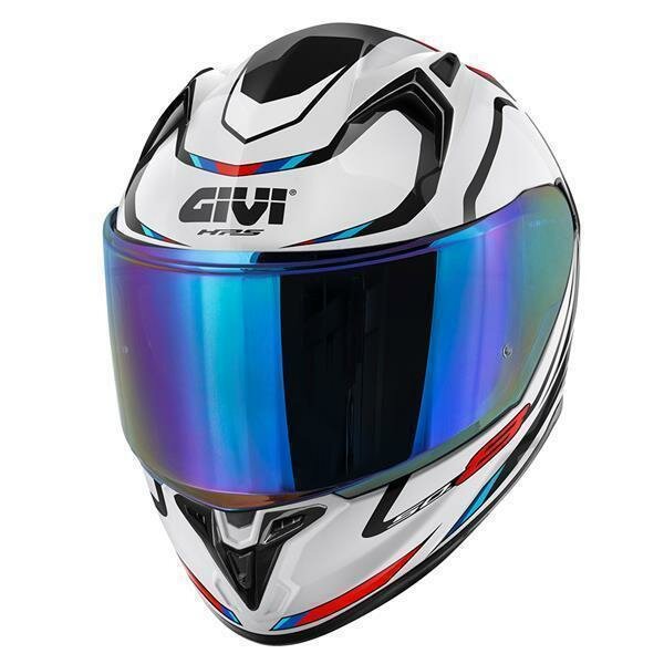 GIVI HPS 50.8 MACH1 - Integral-Helm weiß/schwarz/rot - Gr. 60/L