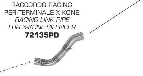 72135PD-Arrow Zwischenrohr für Pro-Racing Honda CRF 250 Rally 17-18