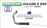 74003KZ-Arrow Verbindungsrohr mit Kat KAWASAKI VULCAN S...