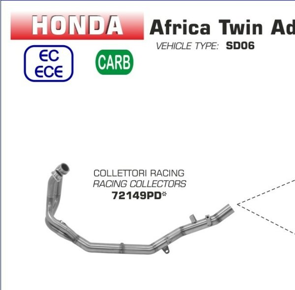 72149PD-Arrow Racing Krümmer Honda CRF 1000 Africa Twin ADV Sports 18-19