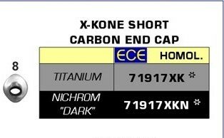 Arrow X-Kone Short "Dark" Carbon Endkappe Suzuki KATANA 1000 19/20