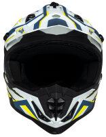 iXS Motocrosshelm iXS363 2.0 matt weiss-blau-gelb fluo L