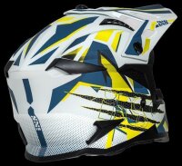 iXS Motocrosshelm iXS363 2.0 matt weiss-blau-gelb fluo L