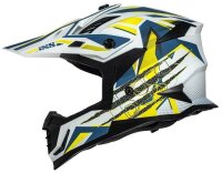iXS Motocrosshelm iXS363 2.0 matt weiss-blau-gelb fluo M