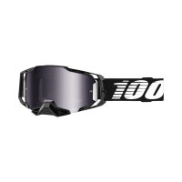 100% Armega Goggle Black - Mirror Silver