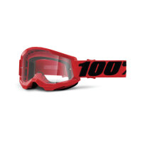 100% Strata 2 Goggle Red - Clear Lens