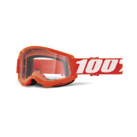 100% Strata 2 Goggle Orange - Clear Lens