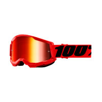 100% Strata 2 Goggle Red - Mirror Red