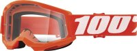 100% Strata 2 Junior Goggle Orange - Clear Lens