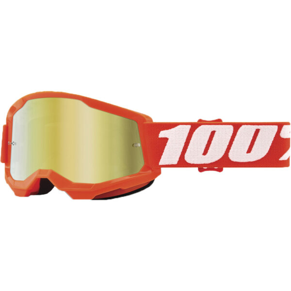 100% Goggles Strata 2 Jr. Orange -Mirror Gold