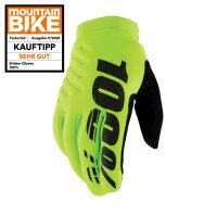 100% Brisker Gloves - Fluo Yellow XL