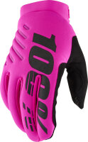 100% Brisker WomenS Gloves Neon Pink/Black Black/Pink M