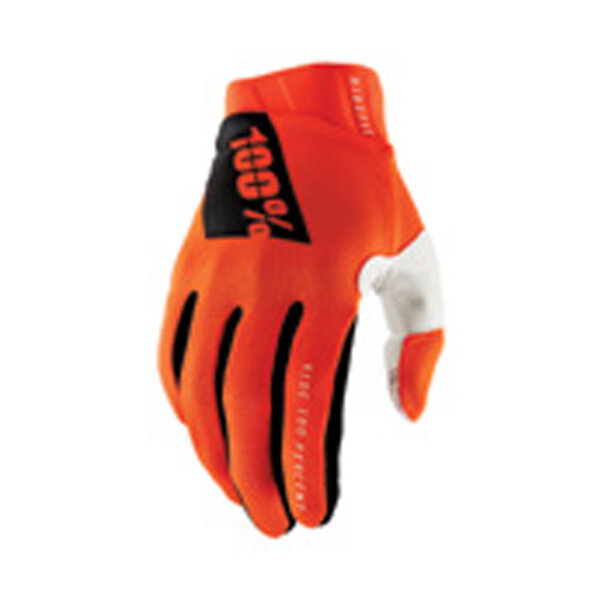 100% Ridefit Gloves - Fluo Orange M