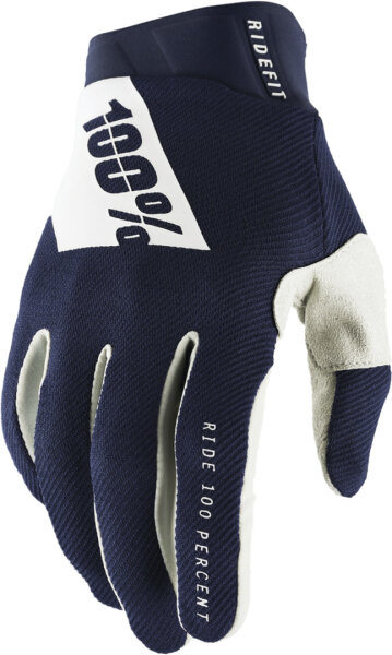 100% Ridefit Gloves - Navy M