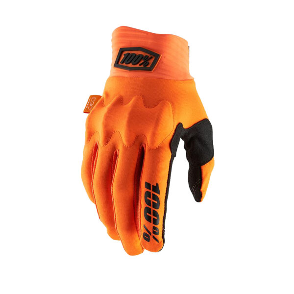 100% Handschuhe Cognito neon orange-schwarz L